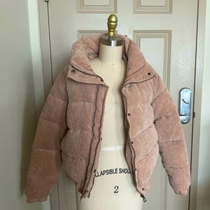 Corduroy Puff Coat, Tan
